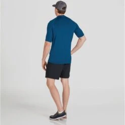 NRS Men's Rashguard Short-Sleeve Shirt 16 NRS Men's Rashguard Short-Sleeve Shirt -Outdoor Sports 10001 08 Poseidon Model Back 092421 1000x1000