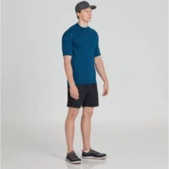 NRS Men's Rashguard Short-Sleeve Shirt 15 NRS Men's Rashguard Short-Sleeve Shirt -Outdoor Sports 10001 08 Poseidon Model Front 092421 1000x1000