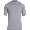 NRS Men's Rashguard Short-Sleeve Shirt -Outdoor Sports 10001 08 Titanium Lg Front 092421 1000x1000