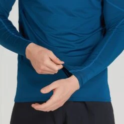 NRS Men's Rashguard Long-Sleeve Shirt -Outdoor Sports 10002 07 Poseidon Model Detail 092121 1000x1000