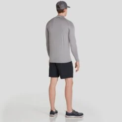 NRS Men's Rashguard Long-Sleeve Shirt -Outdoor Sports 10002 07 Titanium Model Back 092121 1000x1000