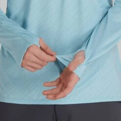 NRS Men's Silkweight Baja Sun Shirt -Outdoor Sports 10009 04 SeaAngel Model Detail 092121 1000x1000