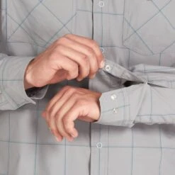 NRS Men's Long-Sleeve Guide Shirt -Outdoor Sports 10011 02 Sharkskin Model SleeveCuff 102121 1000x1000