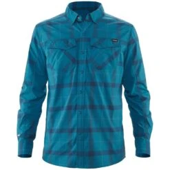 NRS Men's Long-Sleeve Guide Shirt -Outdoor Sports 10012 02 Fjord na Front 010920 1000x1000