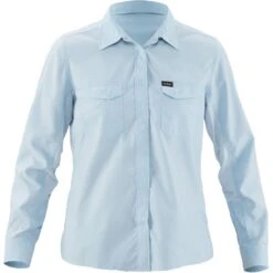 NRS Women's Long-Sleeve Guide Shirt -Outdoor Sports 10013 02 Sterling Med Front 082220 1000x1000