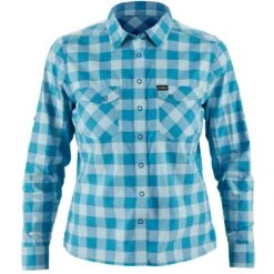 NRS Women's Long-Sleeve Guide Shirt -Outdoor Sports 10013 02 fjord na front 04320 1000x1000