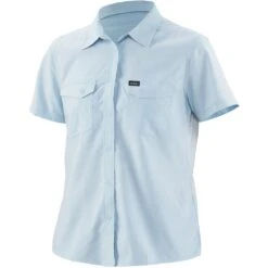 NRS Women's Short-Sleeve Guide Shirt -Outdoor Sports 10014 01 Sterling Med Left 082220 1000x1000