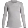 NRS Women's Rashguard Long-Sleeve Shirt 2 NRS Women's Rashguard Long-Sleeve Shirt -Outdoor Sports 10021 07 Titanium Med Front 080221 1000x1000