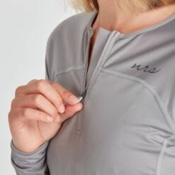 NRS Women's Rashguard Long-Sleeve Shirt -Outdoor Sports 10021 07 Titanium Model Zipper 080221 1000x1000