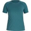 NRS Women's Silkweight Short-Sleeve Shirt 2 NRS Women's Silkweight Short-Sleeve Shirt -Outdoor Sports 10111 05 Mediterranea Med Front 110322 1000x1000