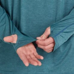 NRS Men's Silkweight Long-Sleeve Shirt 35 NRS Men's Silkweight Long-Sleeve Shirt -Outdoor Sports 10114 05 Mediterranea Model Detail 102121 1000x1000