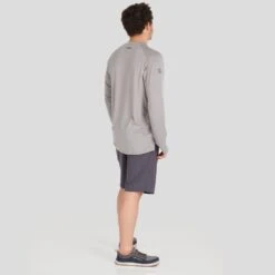 NRS Men's Silkweight Long-Sleeve Shirt 38 NRS Men's Silkweight Long-Sleeve Shirt -Outdoor Sports 10114 05 Sharkskin Model Back 102121 1000x1000