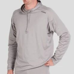 NRS Men's Lightweight Hoodie -Outdoor Sports 10120 05 Titanium Model FrontCrop 102121 1000x1000