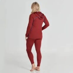 NRS Women's Lightweight Hoodie -Outdoor Sports 10121 05 Vino Model Back 090822 1000x1000