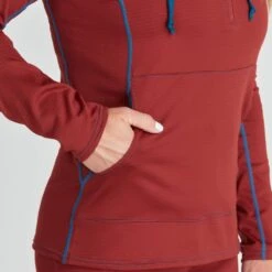 NRS Women's Lightweight Hoodie -Outdoor Sports 10121 05 Vino Model Pocket 070821 1000x1000
