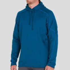 NRS Men's Expedition Weight Hoodie 10 NRS Men's Expedition Weight Hoodie -Outdoor Sports 10133 02 Poseidon Model FrontCrop 100421 1000x1000