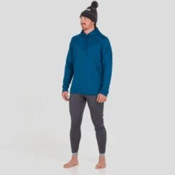NRS Men's Expedition Weight Hoodie 8 NRS Men's Expedition Weight Hoodie -Outdoor Sports 10133 02 Poseidon Model Front 100421 1000x1000