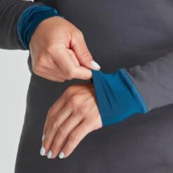 NRS Women's Expedition Weight Shirt 11 NRS Women's Expedition Weight Shirt -Outdoor Sports 10135 06 DarkShadow Model Detail 070821 1000x1000