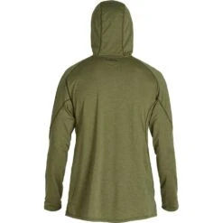 NRS Men's Silkweight Hoodie -Outdoor Sports 10139 05 Olive Lg Back 092121 1000x1000