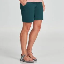 NRS Women's Guide Short 17 NRS Women's Guide Short -Outdoor Sports 10147 03 SeaMoss Model FrontCrop 062921 1000x1000
