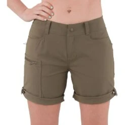 NRS Women's Lolo Short 30 NRS Women's Lolo Short -Outdoor Sports 10149 02 Bark Model FrontUp 072720 1000x1000