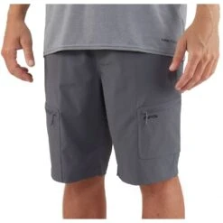 NRS Men's Lolo Short -Outdoor Sports 10150 02 Gunmetal Model Front 081820 1000x1000