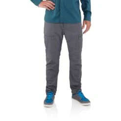NRS Men's Lolo Pant - Closeout -Outdoor Sports 10151 02 Gunmetal Model Front 081820 1000x1000