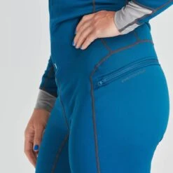 NRS Women's Expedition Weight Union Suit -Outdoor Sports 10161 01 Poseidon Model Detail 072421 1000x1000