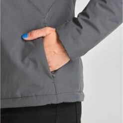 NRS Women's Sawtooth Jacket -Outdoor Sports 10171 01 DarkShadow Model Pocket 093021 1000x1000