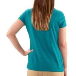 NRS Women's Idaho T-Shirt - Closeout -Outdoor Sports 12491 01 HeatheredTeal Model Back 120320 1000x1000