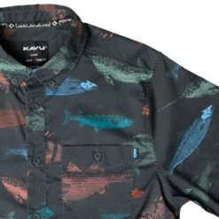 Kavu Men's River Wrangler Shirt | NRS -Outdoor Sports 13068 01 fishstamp na detail 022423 1000x1000