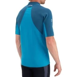 NRS Men's HydroSkin 0.5 Short-Sleeve Shirt -Outdoor Sports 15001 07 Fjord Model Back 062120 1000x1000