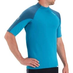NRS Men's HydroSkin 0.5 Short-Sleeve Shirt -Outdoor Sports 15001 07 Fjord Model Front 062120 1000x1000