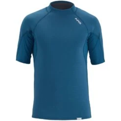 NRS Men's HydroSkin 0.5 Short-Sleeve Shirt -Outdoor Sports 15001 07 Poseidon Lg Front 062120 1000x1000