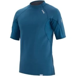 NRS Men's HydroSkin 0.5 Short-Sleeve Shirt -Outdoor Sports 15001 07 Poseidon Lg Left 062120 1000x1000