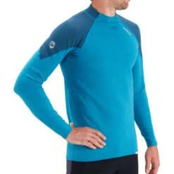 NRS Men's HydroSkin 0.5 Long-Sleeve Shirt -Outdoor Sports 15002 06 Fjord Model Front 062220 1000x1000