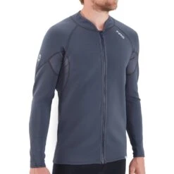 NRS Men's HydroSkin 0.5 Jacket -Outdoor Sports 15008 05 DarkShadow Model Front 062220 1000x1000