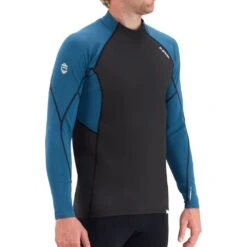 NRS Men's HydroSkin 1.0 Shirt -Outdoor Sports 15032 04 Black Model Front 062220 1000x1000