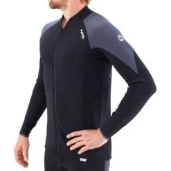 NRS Men's HydroSkin 1.5 Jacket -Outdoor Sports 15037 03 Black Model Front 062220 1000x1000