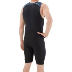NRS Men's 2.0 Shorty Wetsuit -Outdoor Sports 17259 04 Black Model Back 022220 1000x1000