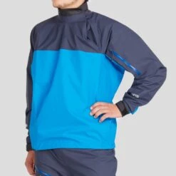 NRS Men's Endurance Splash Jacket -Outdoor Sports 20010 07 Blue Model FrontCrop 102121 1000x1000