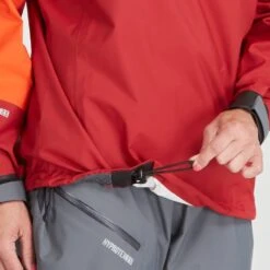 NRS Women's Endurance Splash Jacket -Outdoor Sports 20011 07 PoppyVino Model Drawstring 070121 1000x1000