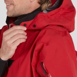 NRS Men's Orion Paddling Jacket -Outdoor Sports 20022 03 Red Model FaceClosure 062822 1000x1000