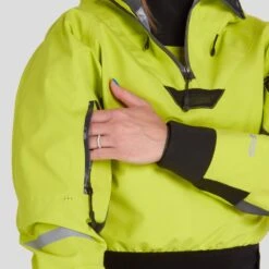 NRS Women's Orion Paddling Jacket 19 NRS Women's Orion Paddling Jacket -Outdoor Sports 20023 01 Lime Model ArmPocket 080122 1000x1000