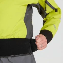 NRS Women's Orion Paddling Jacket 22 NRS Women's Orion Paddling Jacket -Outdoor Sports 20023 01 Lime Model Waist 080122 1000x1000