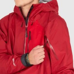 NRS Men's High Tide Splash Jacket -Outdoor Sports 20026 04 Red Model Zipper 102121 1000x1000