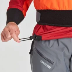 NRS Women's Riptide Splash Jacket -Outdoor Sports 20031 03 Poppy Model Drawstring 070821 1000x1000