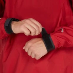 NRS Men's Helium Splash Jacket -Outdoor Sports 20035 02 Red Model ArmCuff 102121 1000x1000