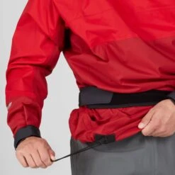 NRS Men's Helium Splash Jacket -Outdoor Sports 20035 02 Red Model Drawstring 102121 1000x1000