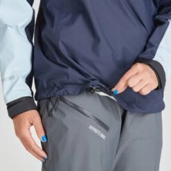 NRS Women's High Tide Splash Jacket -Outdoor Sports 20037 02 CloudNavy Model Drawstring 070121 1000x1000